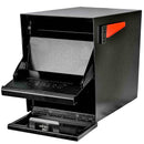 04 Package Master Mailbox front incoming mail door and retrieval door open - Black