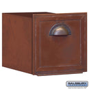 Antique Brass Column Mailbox - Recessed Mounted - Brass