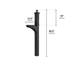 Whitehall Modern Balmoral Mailbox Side Plaques, Monogram & Post Package - Black/Gold - 16657 - New two-piece post - Dimensions