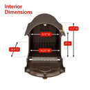 Whitehall Modern Balmoral Mailbox Side Plaques, Monogram & Post Package - Bronze/Gold - 16658 - Mailbox interior dimensions