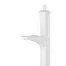 Whitehall Modern Balmoral Mailbox Side Plaques, Monogram & Post Package - White/Gold - 16659 - Post & bracket