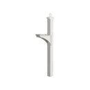 Whitehall Balmoral Mailbox Side Plaques, Monogram & Post Package - White - 16239 - New two-piece post - Assembled