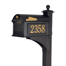 Whitehall Balmoral Mailbox Side Plaques, Monogram & Post Package - Black - 16236 - Alternate view