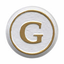 Whitehall Modern Balmoral Mailbox Side Plaques, Monogram & Post Package - White/Gold - 16659 - Monogram