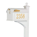 Whitehall Balmoral Mailbox Side Plaques, Monogram & Post Package - White - 16239 - Alternate view