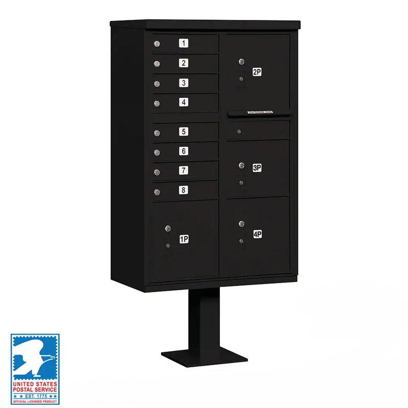 Salsbury Cluster Box Unit with 8 Doors and 4 Parcel Lockers - USPS Access – Type VI