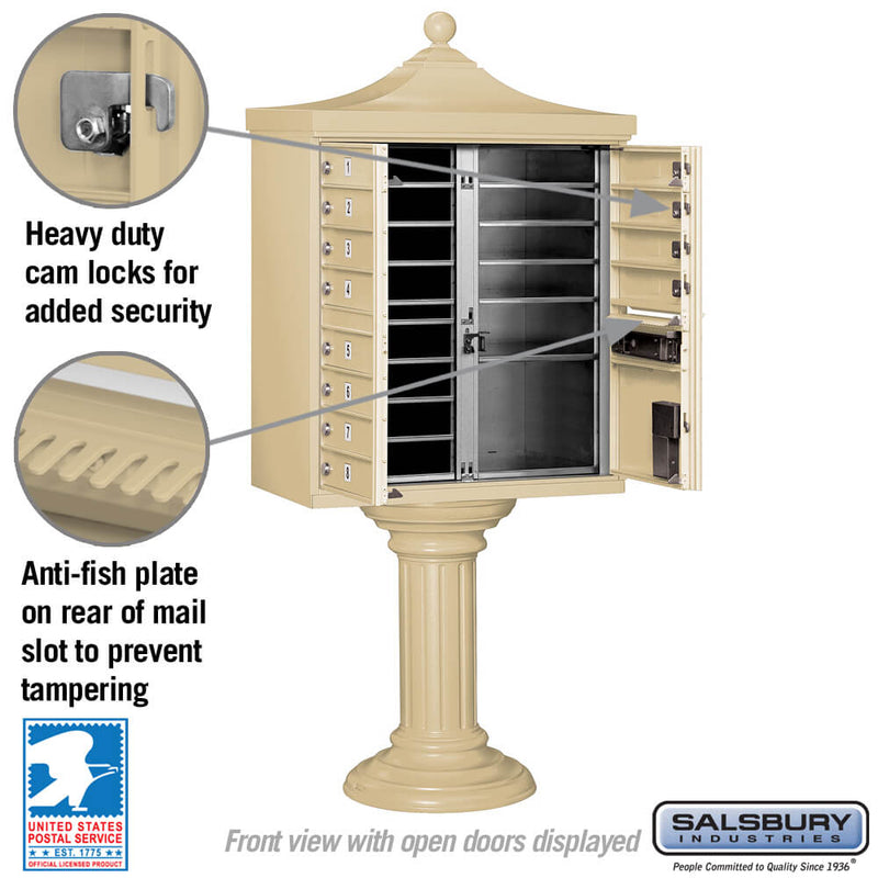 Salsbury Regency Decorative Cluster Box Unit with 12 Doors and 1 Parcel Locker - USPS Access – Type II