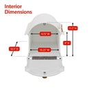 Whitehall Modern Balmoral Mailbox Side Plaques, Monogram & Post Package - White/Gold - 16659 - Mailbox interior dimensions