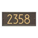 Whitehall Modern Balmoral Mailbox Side Plaques, Monogram & Post Package - Bronze/Gold - 16658 - Modern side plaque