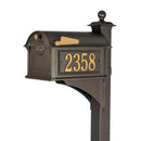 Whitehall Balmoral Mailbox Side Plaques, Monogram & Post Package - Bronze - 16237 - Alternate view