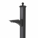 Whitehall Modern Balmoral Mailbox Side Plaques, Monogram & Post Package - Black/Gold - 16657 - Post & bracket