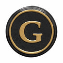 Whitehall Modern Balmoral Mailbox Side Plaques, Monogram & Post Package - Black/Gold - 16657 - Monogram