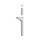 Whitehall Balmoral Post & Bracket w/ ball finial - White - 16235 - New two-piece post - Exploded view