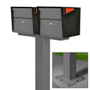 Mailboss Double Mail Manager® Locking Mailbox & Post