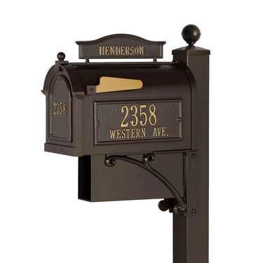 Whitehall Products Ultimate Capitol Mailbox Package - Bronze Gold - 16303 #color_bronze gold