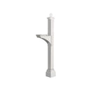 Whitehall Modern Balmoral Mailbox Side Plaques, Monogram & Post Package - White/Gold - 16659 - New two-piece post with base cuff - Assembled