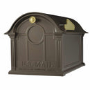 Whitehall Modern Balmoral Mailbox Side Plaques, Monogram & Post Package - Bronze/Gold - 16658 - Mailbox