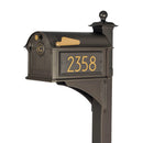 Whitehall Modern Balmoral Mailbox Side Plaques, Monogram & Post Package - Bronze/Gold - 16658 - Alternate view