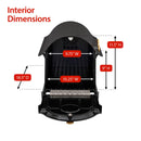 Whitehall Modern Balmoral Mailbox Side Plaques, Monogram & Post Package - Black/Gold - 16657 - Mailbox interior dimensions