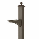 Whitehall Modern Balmoral Mailbox Side Plaques, Monogram & Post Package - Bronze/Gold - 16658 - Post & bracket