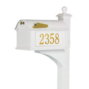 Whitehall Balmoral Mailbox Side Plaques & Post Package - White - 16370 - Alternate view