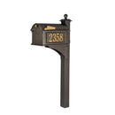 Whitehall Balmoral Mailbox Side Plaques & Post Package - Bronze - 16253