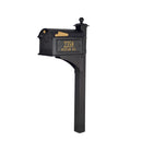 Whitehall Balmoral Mailbox Side Plaques & Post Package - Black - 16252 - 2-line plaques