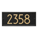 Whitehall Modern Balmoral Mailbox Side Plaques, Monogram & Post Package - Black/Gold - 16657 - Modern side plaque