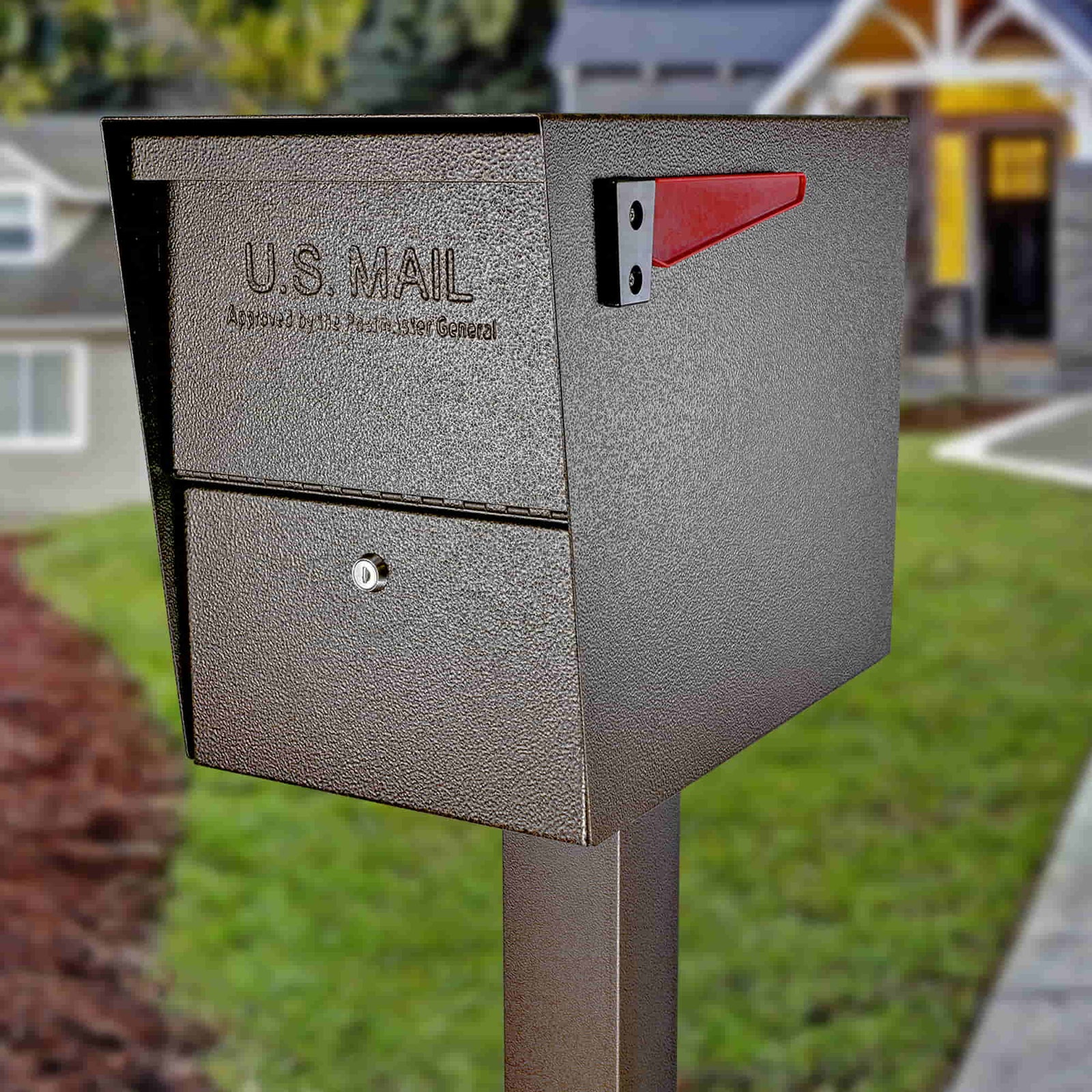 Mail Boss Package Master Locking Mailbox & Post Free Shipping