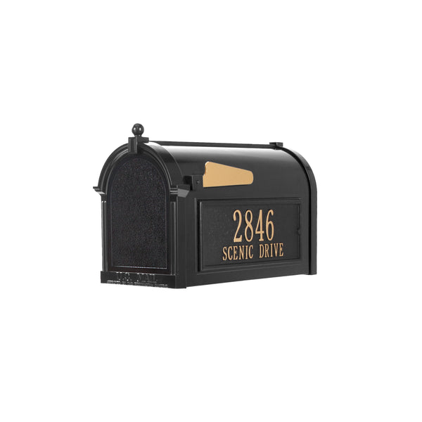 Whitehall Capitol Mailbox Side Plaque Package - MailboxEmpire#color_black/gold