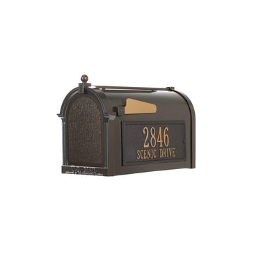 Whitehall Capitol Mailbox Side Plaque Package - MailboxEmpire #color_bronze gold