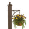 Whitehall Balmoral Post Plant Hanger with flower pot - bronze - MailboxEmpire