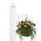 Whitehall Balmoral Post Plant Hanger with Flower Pot - White - MailboxEmpire