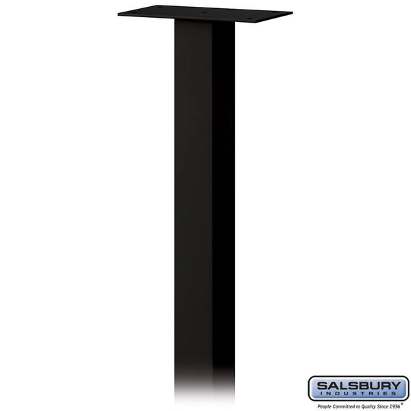 Standard Pedestal - In-Ground Mounted - for Roadside Mailbox, Mail Chest & Mail Package Drop  - Black
