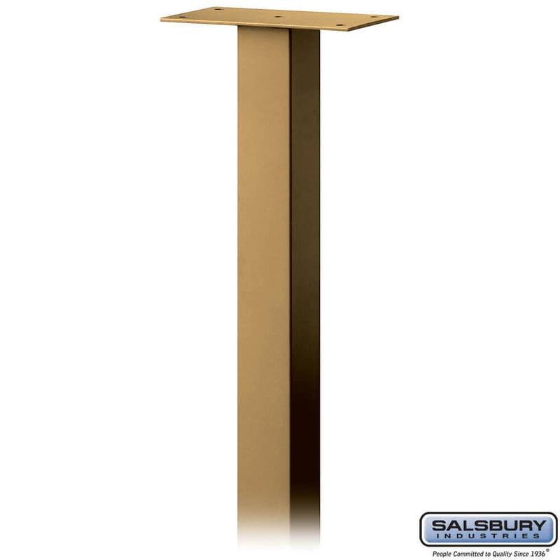 Standard Pedestal - In-Ground Mounted - for Designer Roadside Mailbox  - Brass
