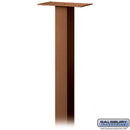 Standard Pedestal - In-Ground Mounted - for Designer Roadside Mailbox  - Copper