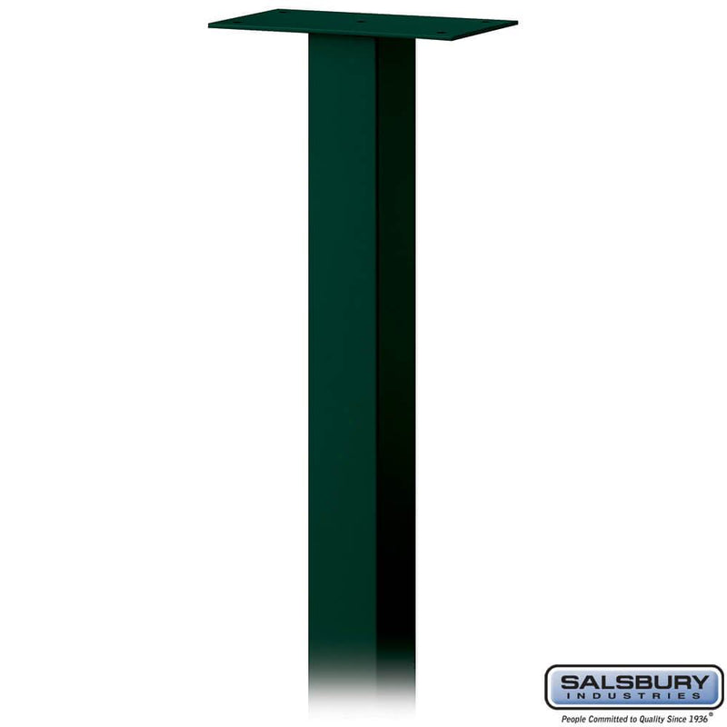 Standard Pedestal - In-Ground Mounted - for Roadside Mailbox, Mail Chest & Mail Package Drop  - Green