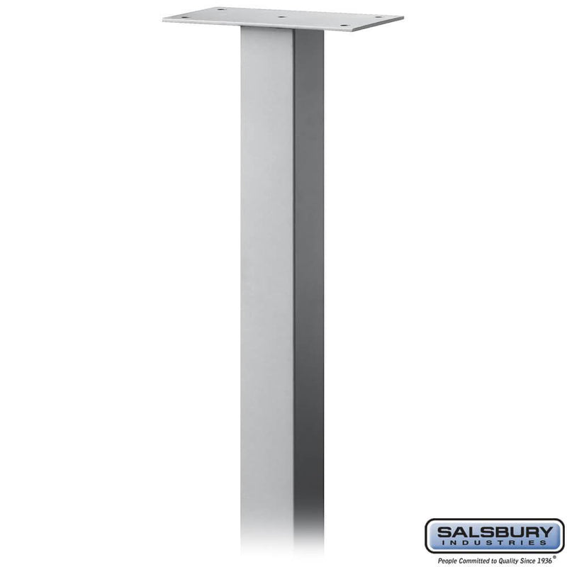 Standard Pedestal - In-Ground Mounted - for Roadside Mailbox, Mail Chest & Mail Package Drop  - Silver