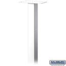 Standard Pedestal - In-Ground Mounted - for Roadside Mailbox, Mail Chest & Mail Package Drop  - White