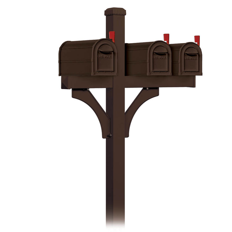 Salsbury Heavy Duty Rural Mailbox and Triple Deluxe Post