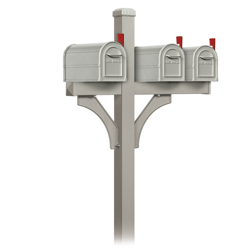 Salsbury Heavy Duty Rural Mailbox and Triple Deluxe Post