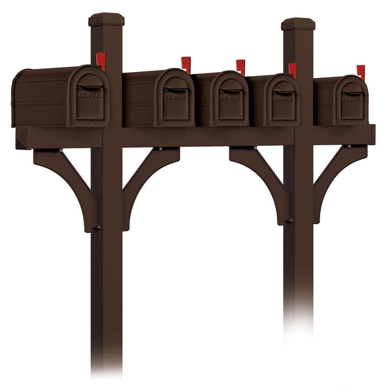 Salsbury Heavy Duty Rural Mailbox and Quint Deluxe Post