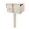 MailBoss Double Package Master - Inground Post - White
