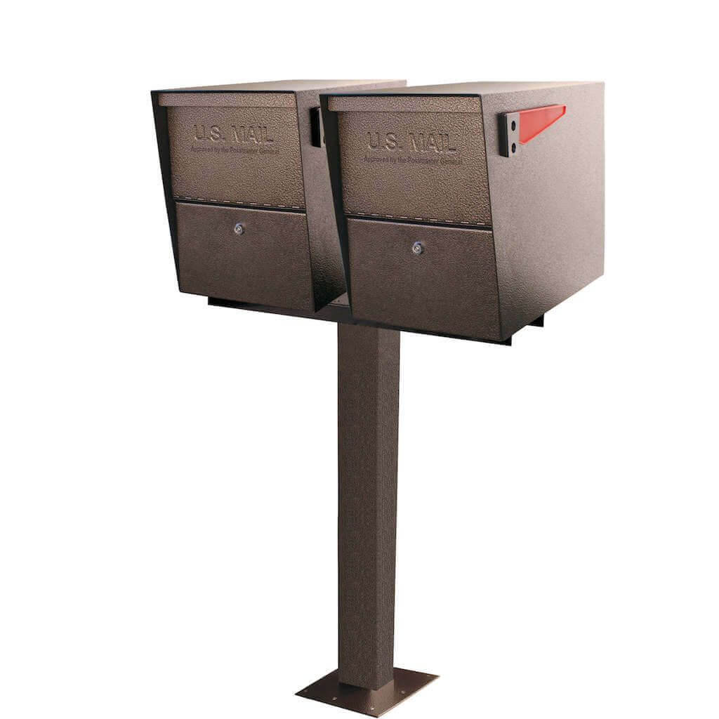Mailboss Double Package Master® Locking Mailbox & Post - MailboxEmpire