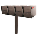 MailBoss Quadruple Package Master -43" In Ground Post- Bronze