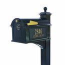 Balmoral Mailbox Side Plaques Monogram Post Package - Black - 16236