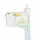 Balmoral Mailbox Side Plaques Monogram Post Package - White - 16239