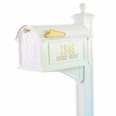 Balmoral Mailbox Side Plaques Post Package - White - 16370