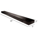 MailBoss 4 box spreader bar with dimensions - black