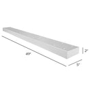 MailBoss 4 box spreader bar with dimensions - white